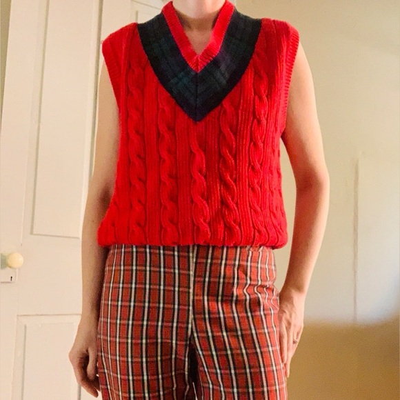 Vintage 90s GAP Cable Knit Sweater Vest - Picture 1 of 3
